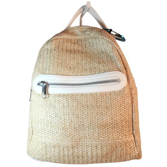 Wild Fable 10.5" Mini Dome Woven Tweed and Faux Leather Backpack - Picture 5 of 12